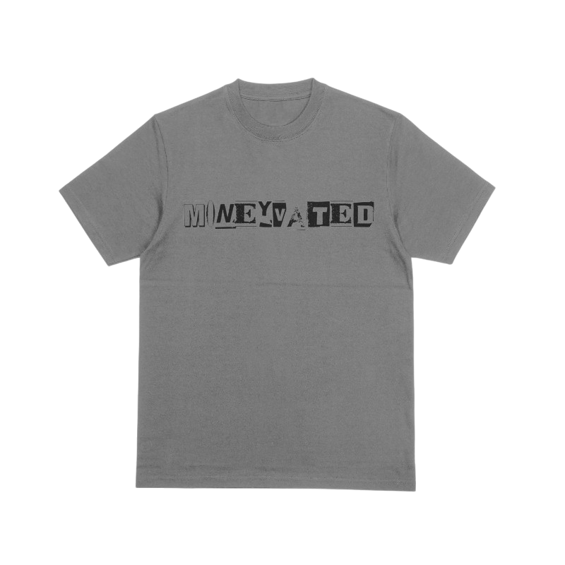 Paper Print Tee - Smoke Grey - Paid In Ambition