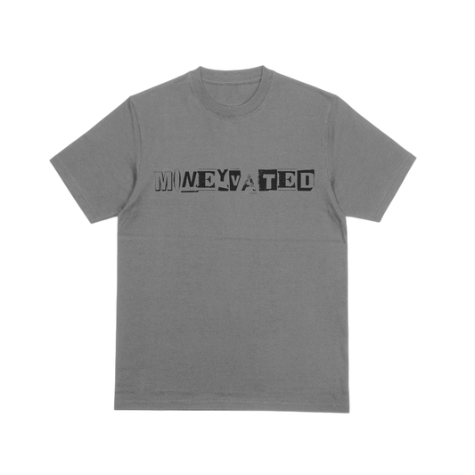 Paper Print Tee - Smoke Grey - Paid In Ambition