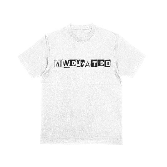 Paper Print Tee - White - Paid In Ambition